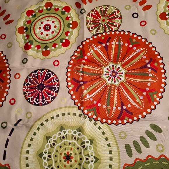 Boho Style Shower Curtain with 12 Matching Hooks - Pre-owned VGC - Picture 1 of 6